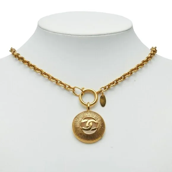 CHANEL Gold Logo Necklace - Picture 8 of 8